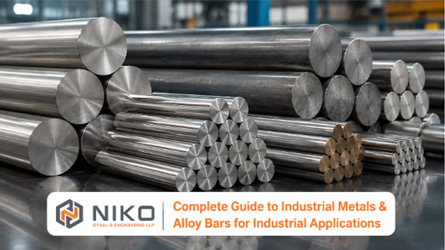 Industrial alloy bars, including stainless steel, duplex, super duplex, nickel alloy, and titanium, for industrial applications.
